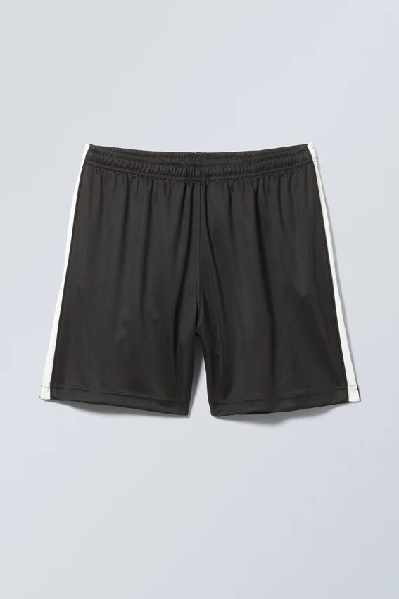 Weite Shorts mit Farbblock-Design – Schwarz Weite Shorts mit Farbblock-Design – Schwarz