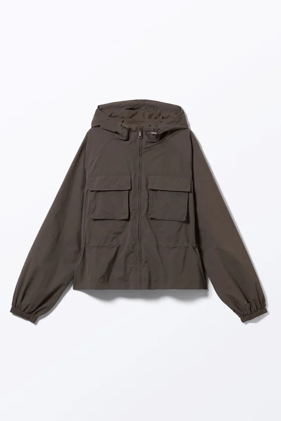 Windjacke aus Nylon – Dunkelgrau Windjacke aus Nylon – Dunkelgrau