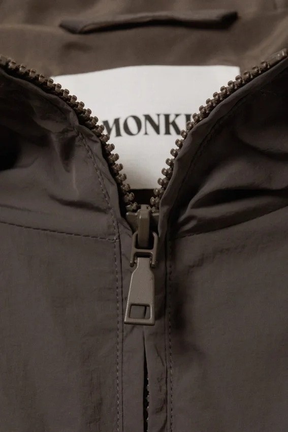 Windjacke aus Nylon – Dunkelgrau Windjacke aus Nylon – Dunkelgrau