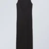 Yael-Kleid mit offenem Rücken – Schwarz