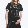 Yungblud bedrucktes Ringer-T-Shirt – Off-Black Yungblud bedrucktes Ringer-T-Shirt – Off-Black