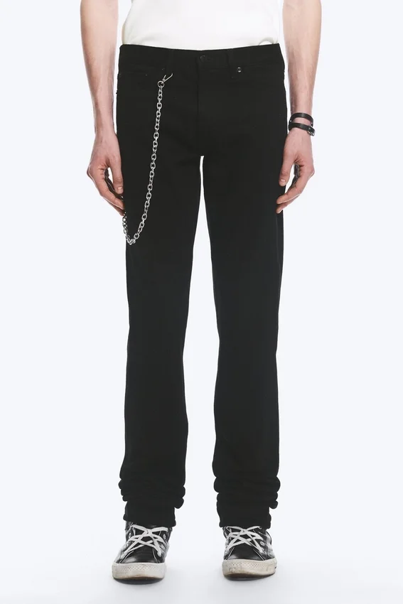 Yungblud Low Rise Slim Straight Leg Jeans – Schwarz Yungblud Low Rise Slim Straight Leg Jeans – Schwarz