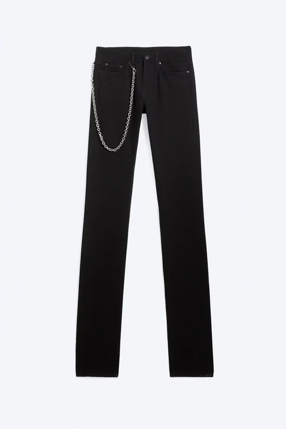 Yungblud Low Rise Slim Straight Leg Jeans – Schwarz Yungblud Low Rise Slim Straight Leg Jeans – Schwarz