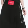 Yungblud Mid Rise Denim Kilt – Schwarz Yungblud Mid Rise Denim Kilt – Schwarz
