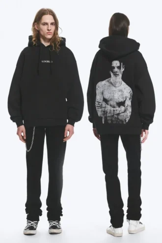 Yungblud Oversize-Kapuzenpullover mit Aufdruck – Off-Black Yungblud Oversize-Kapuzenpullover mit Aufdruck – Off-Black