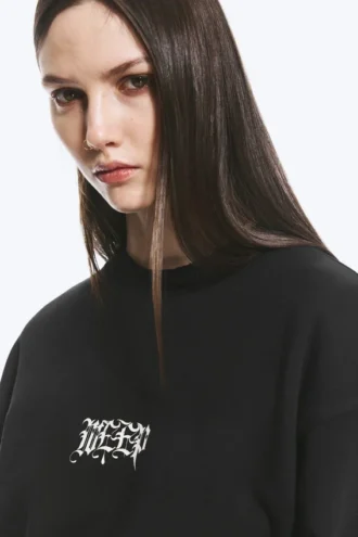 Yungblud Oversize-Sweatshirt mit Aufdruck – Off-Black