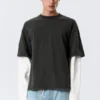 Zeilagiges Baumwoll-T-Shirt – Schwarz & Weiß Zeilagiges Baumwoll-T-Shirt – Schwarz & Weiß