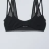 Zweilagiger BH aus Baumwoll-Mesh – Schwarz Zweilagiger BH aus Baumwoll-Mesh – Schwarz