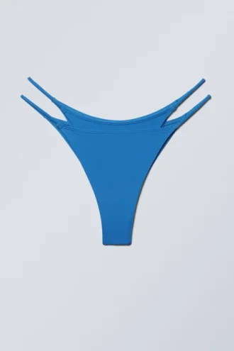 Zweilagiges brasilianisches Bikini-Höschen – Hellblau