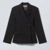Zweireihiger Anzugblazer – Schwarz Zweireihiger Anzugblazer – Schwarz