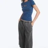 Zweiteiliges Bolero-Oberteil im Lagenlook – gestreift, blau Zweiteiliges Bolero-Oberteil im Lagenlook – gestreift, blau